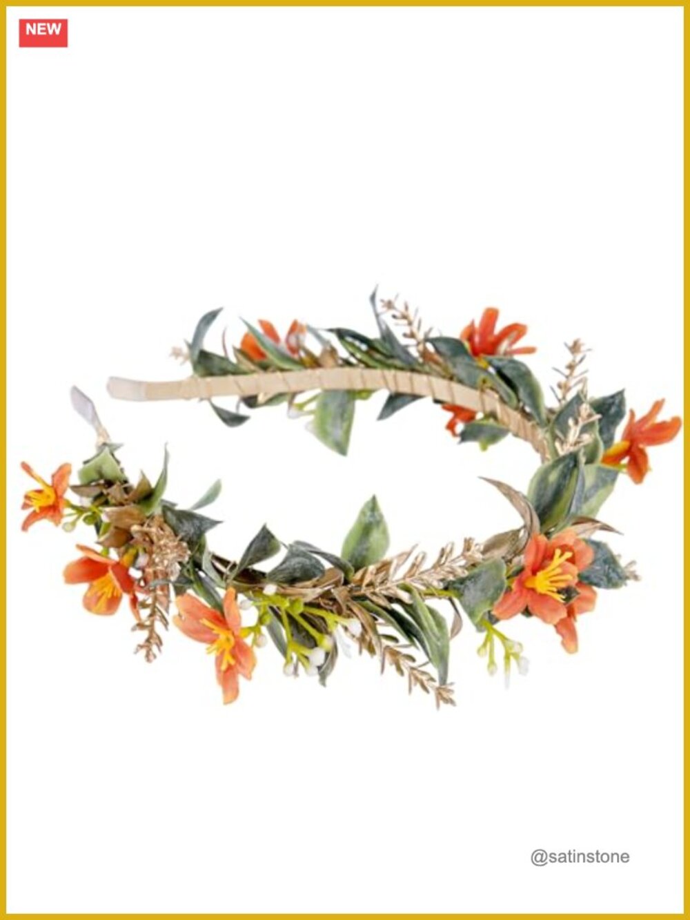 Handmade Fairy Flower Crown Metal Headband Lightweight for Wedding Party